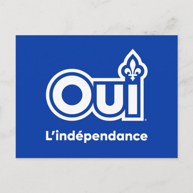 Unabhängigkeit von Quebec OUI Postkarte (Vorderseite)