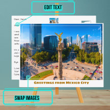 Unabhängigkeitsdenkmal mit Skyline Mexico City