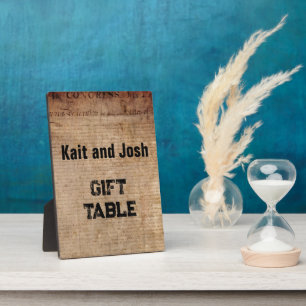 Unabhängigkeitserklärung 📜 1776 Geschenktabelle Fotoplatte