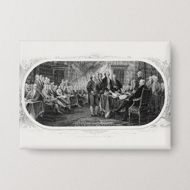 Unabhängigkeitserklärung: 2 Dollar, Etching Button (Vorderseite)