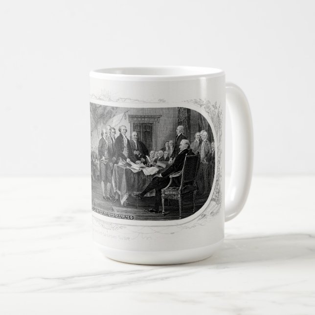 Unabhängigkeitserklärung: 2 Dollar, Etching Kaffeetasse (VorderseiteRechts)