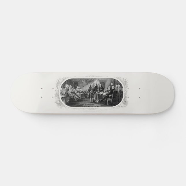 Unabhängigkeitserklärung: 2 Dollar, Etching Skateboard (Horizontal)