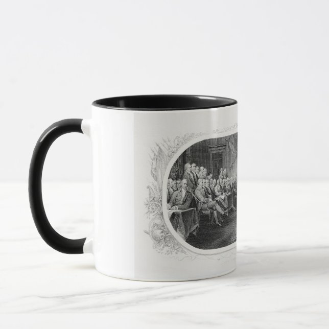Unabhängigkeitserklärung: 2 Dollar, Etching Tasse (Links)