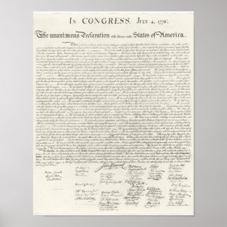 Unabhängigkeitserklärung Amerika 4. Juli Poster