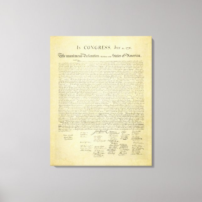 Unabhängigkeitserklärung Canvas Print Leinwanddruck (Vorderseite)