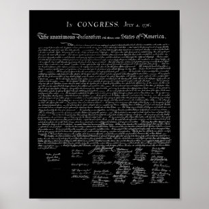 Unabhängigkeitserklärung der USA Amerikanisch  Poster