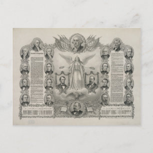 Unabhängigkeitserklärung der USA durch Kurz & Alli Postkarte