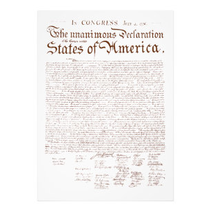 Unabhängigkeitserklärung der USA Fotodruck