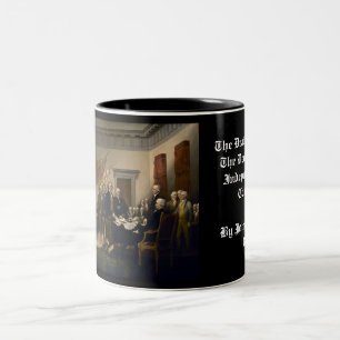 Unabhängigkeitserklärung der Vereinigten Staaten v Zweifarbige Tasse