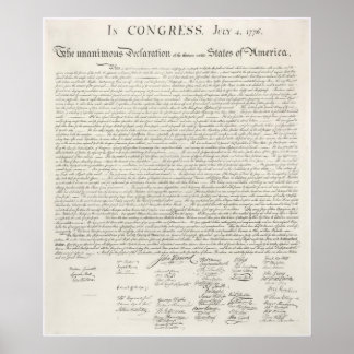 Unabhängigkeitserklärung der Vereinten Staaten 177 Poster