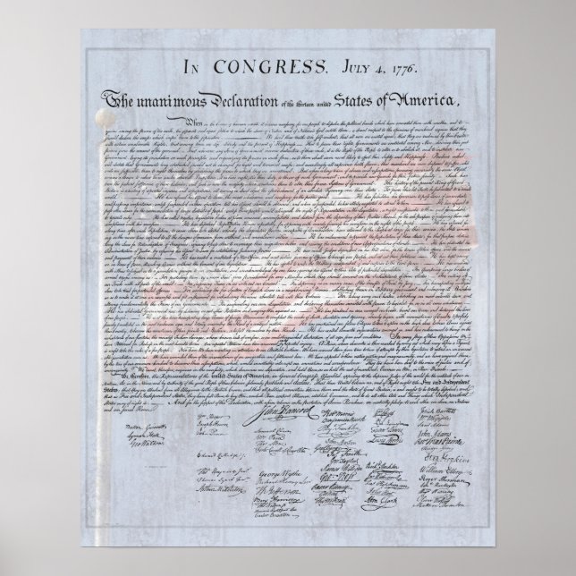 Unabhängigkeitserklärung des US-Geschichtsunterric Poster (Vorne)
