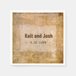 Unabhängigkeitserklärung 📜 historischen Parchmen Serviette