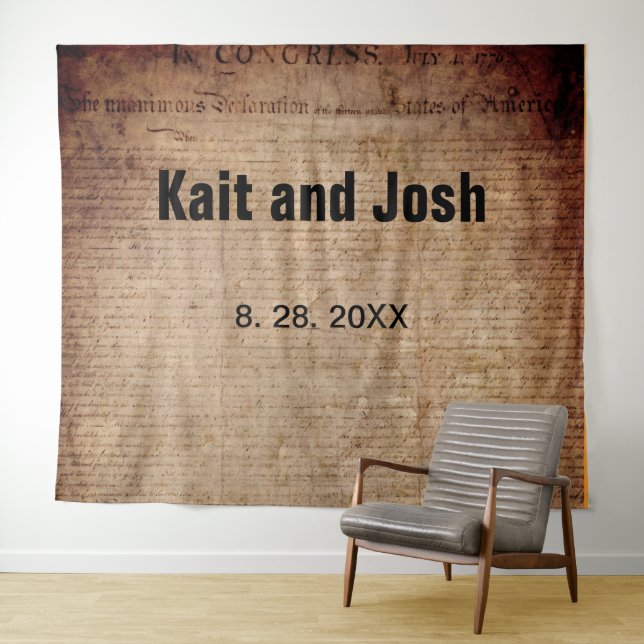 Unabhängigkeitserklärung 📜 Historisches Jahr 1776 Wandteppich (Beispiel (Horizontal))
