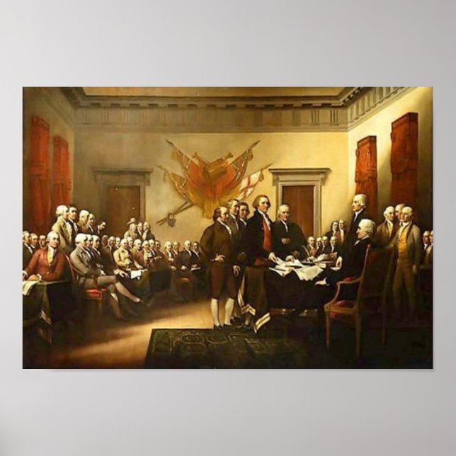 Unabhängigkeitserklärung John Trumbull Poster (Vorne)