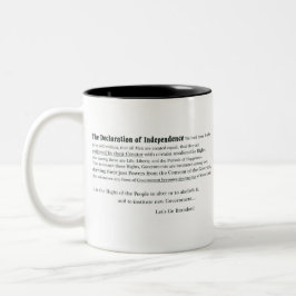 Unabhängigkeitserklärung - Lasst uns Brandon gehen Zweifarbige Tasse