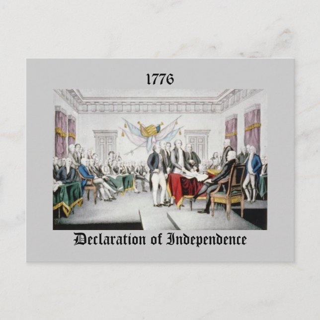 Unabhängigkeitserklärung Postkarte (Vorderseite)