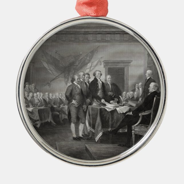 Unabhängigkeitserklärung Silbernes Ornament (Vorne)