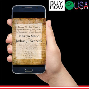 Unabhängigkeitserklärung 📜 USA Vintag Einladung