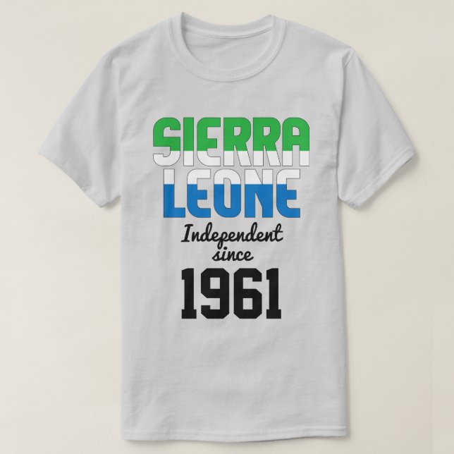 Unabhängigkeitsfeier für Sierra Leone T-Shirt (Design vorne)