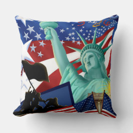 Unabhängigkeitsstatue der "Liberty US Flag Pillow" Kissen