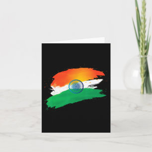 Unabhängigkeitstag 15 August Indische Flagge Patri Karte