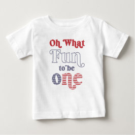 Unabhängigkeitstag 1. Geburtstag Foto Profit Outfi Baby T-shirt