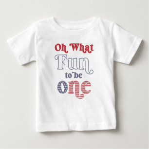 Unabhängigkeitstag 1. Geburtstag Foto Profit Outfi Baby T-shirt