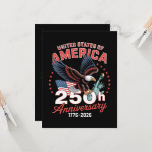 Unabhängigkeitstag 250. Jahrestag USA Patriotisch Einladung