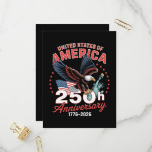 Unabhängigkeitstag 250. Jahrestag USA Patriotisch Einladungspostkarte
