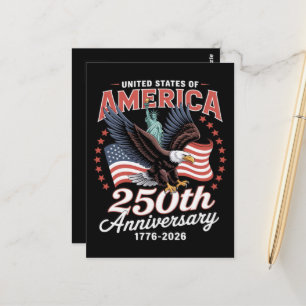 Unabhängigkeitstag 250. Jahrestag USA Postkarte