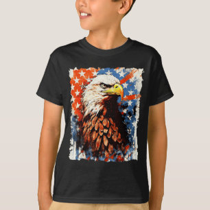 Unabhängigkeitstag 4. Juli Adler Amerikanische Fla T-Shirt