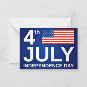 Unabhängigkeitstag 4. Juli Card USA Flag Mitteilungskarte