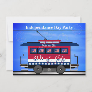 Unabhängigkeitstag 4. Juli Party BBQ Feuerwerk Einladung