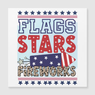 Unabhängigkeitstag 4. Juli Party Patriotische Flag Magnetkarte