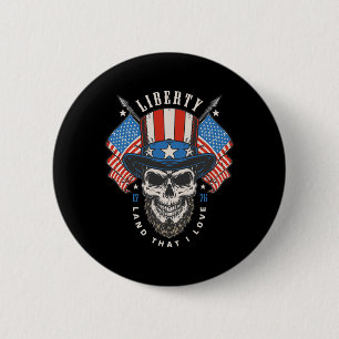 Unabhängigkeitstag 4. Juli USA-Flagge Amerika Frei Button