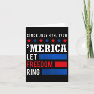Unabhängigkeitstag 4. Juli USA Flagge Amerika Lass Karte