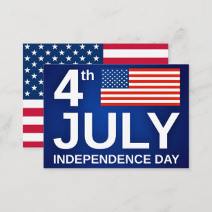 Unabhängigkeitstag - 4. Juli - USA - Flagge - Patr Mitteilungskarte
