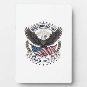 Unabhängigkeitstag Adler Flagge Vintage-Shirt Desi Fotoplatte