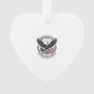 Unabhängigkeitstag Adler Flagge Vintage-Shirt Desi Ornament