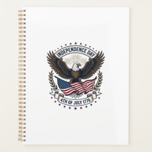 Unabhängigkeitstag Adler Flagge Vintage-Shirt Desi Planer