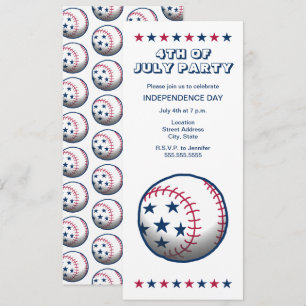 Unabhängigkeitstag Baseball Einladung