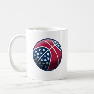 Unabhängigkeitstag Basketball Kaffeetasse