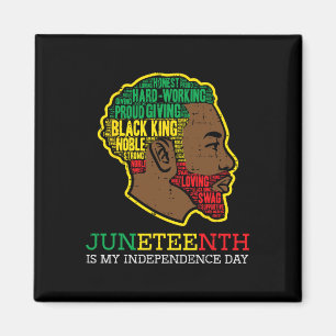 Unabhängigkeitstag Black King Men Boys Kinder Juge Magnet