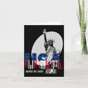 Unabhängigkeitstag der USA 4. Juli Freiheitsstatue Karte