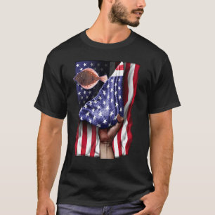 Unabhängigkeitstag der USA Flag Flounder T-Shirt