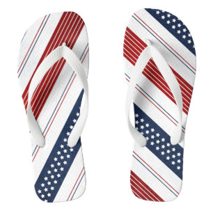 Unabhängigkeitstag Diagonale US Flagge Flip Flops