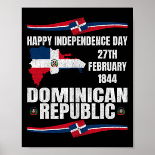 Unabhängigkeitstag Dominikanische Republik Feier Poster