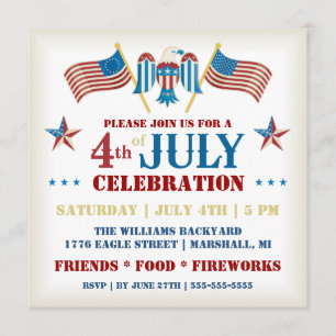 Unabhängigkeitstag-Feier-Einladung Einladung