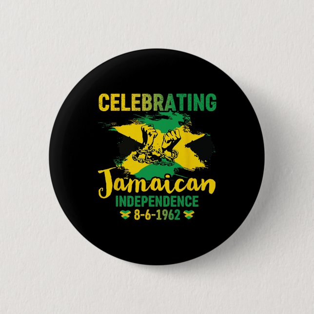 Unabhängigkeitstag Feier Proud Jamaican 1962 Button (Vorderseite)