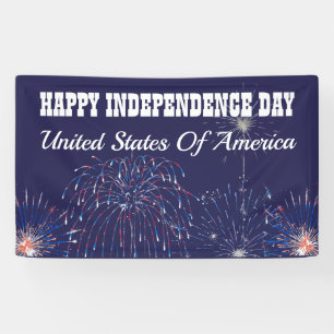 Unabhängigkeitstag Feuerwerk Personalisiertes Bann Banner